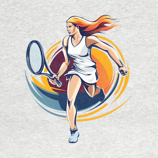 woman playing tennis by javierparra